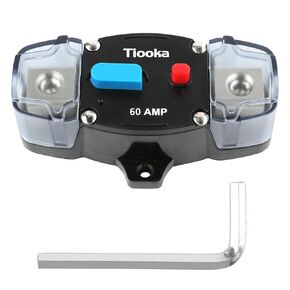 100 AMP Circuit Breaker with Manual Reset Button 0-4 Gauge 100A Trolling Motor Car Stereo Audio Inline Fuse Inverter 12-48V DC Switch for Automotive RV Marine Boat Truck