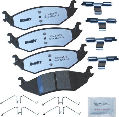 Bendix Fleet Metlok MKD1691FM Semi-Metallic Rear Brake Pads for Ford F-250 Super Duty 2022-2013, F-250 Super Duty 2024, F-350 2016-2013, F-350 Super Duty 2022-2013, F-450 Super Duty 2015-2013 in Saudi Arabia