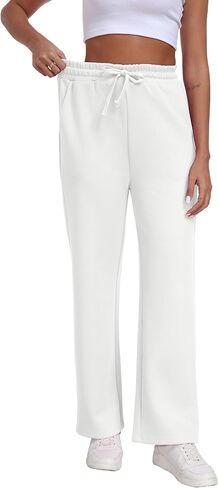 Women's Straight Leg Sweatpants High Waist Baggy Sweat Pants Casual Workout Pants Soft Lounge Pants with Pockets in Saudi Arabia