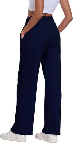 Women's Straight Leg Sweatpants High Waist Baggy Sweat Pants Casual Workout Pants Soft Lounge Pants with Pockets in Saudi Arabia