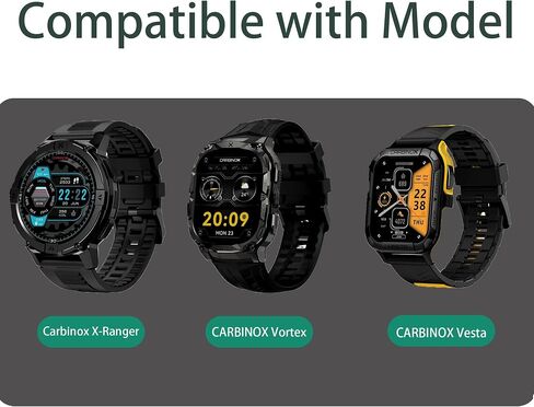 Compatible with Carbinox Vortex Bands, New Silicone Woven Line Adjustable Replacement Strap Compatible with Carbinox X-Ranger, Vortex, Vesta Smart Watch in Saudi Arabia