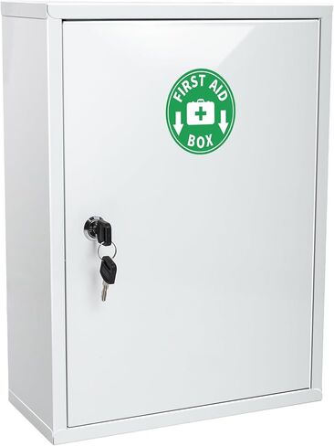 منظم خزانة طبية مثبت على الحائط للحمام، صندوق قفل لتخزين الأدوية مصنوع بشكل جيد، خزانة طبية لقفل الإسعافات الأولية من الفولاذ الآمن للعائلة in Kuwait