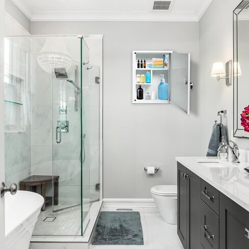 منظم خزانة طبية مثبت على الحائط للحمام، صندوق قفل لتخزين الأدوية مصنوع بشكل جيد، خزانة طبية لقفل الإسعافات الأولية من الفولاذ الآمن للعائلة in Kuwait