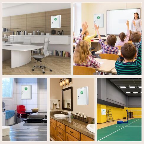 منظم خزانة طبية مثبت على الحائط للحمام، صندوق قفل لتخزين الأدوية مصنوع بشكل جيد، خزانة طبية لقفل الإسعافات الأولية من الفولاذ الآمن للعائلة in Kuwait