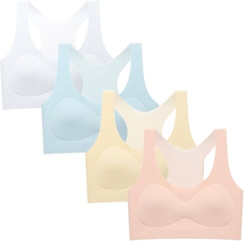 Tweens Girl Training Bras Seamless Sports Simple Design Bras with Removable Soft Padding in Saudi Arabia
