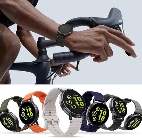 Silicone Bands Compatible with Garmin Vivoactive 4 Watch Band/Venu 3/Venu 2 Women Men, Soft Wave Rubber Strap for Forerunner 745/265/255 Music Quick Release Wristband with Decorative Woven Line in Saudi Arabia