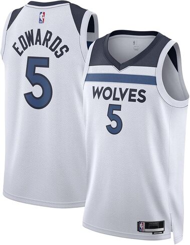 أنتوني إدواردز مينيسوتا تمبروولفز NBA Kids Youth 8-20 Association Edition White Swingman Jersey in Saudi Arabia