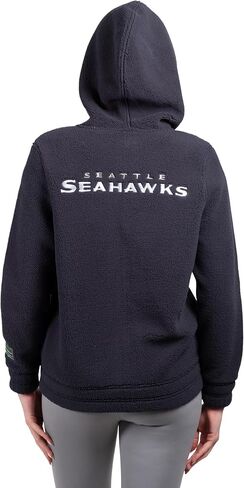 Ultra Game Women's NFL Official Super Soft Sherpa Full Zip Hoodie Sweatshirt Jacket in Saudi Arabia