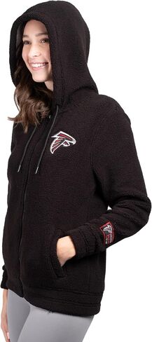 Ultra Game Women's NFL Official Super Soft Sherpa Full Zip Hoodie Sweatshirt Jacket in Saudi Arabia