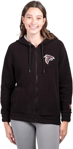 Ultra Game Women's NFL Official Super Soft Sherpa Full Zip Hoodie Sweatshirt Jacket in Saudi Arabia