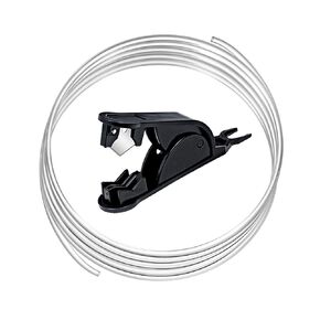 3D Printer Accessories Bambu Lab PTFE Tube 5 M with Tubing Cutter,2.5mm ID×4mm OD for Direct Drive Extruder Bambu Lab X1/ X1C/ P1P/ P1S/ A1/ A1 Mini, for Creality K1/K1 Max/Ender 3 V3(Translucent)