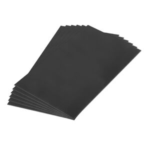 MECCANIXITY ABS Plastic Sheet 24 Inch x 12 Inch x 0.06 Inch ABS Styrene Sheets for Building Model DIY Crafts Panel Black 6 Pcs