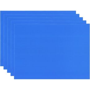 5-Pack Corrugated Plastic Sheets, 8 Inch x 12 Inch Waterproof Blank Corrugated Poster Board Yard Signs for Garage Sale/Office/Classroom/Party/Lawn Sign Road [3mm Thick, Blue]
