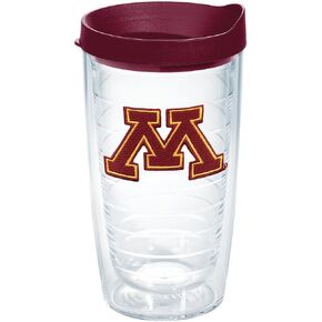 Tervis Made in USA Double Walled University of Minnesota Golden Gophers Insulated Tumbler Cup Keeps Drinks Cold & Hot, 16oz, M Logo