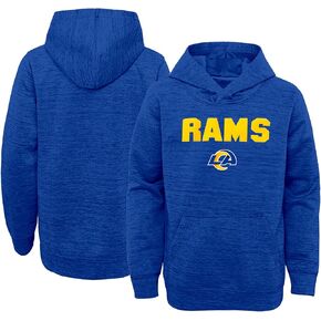 Outerstuff NFL Youth 4-20 Team Color Heather Wordmark Primary Logo Performance Pullover Sweatshirt Hoodie