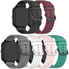 E ECSEM Bands Compatible for TOZO S7 Watch Strap Classic Flexible Colorful Quick Fit Replacement Wristband for TOZO S7 S6 S5 S3 Smartwatch for Women Men, Multicolor Selection