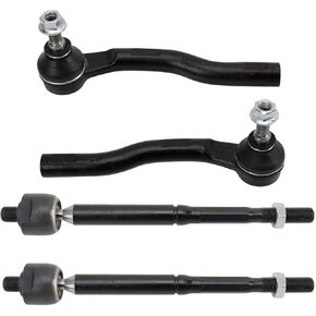 TRQ Front Inner and Outer Tie Rod Set Compatible with 2015-2020 Honda Fit