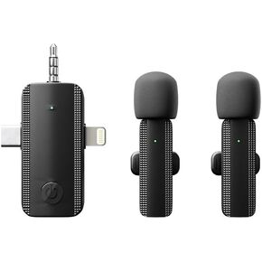 Wireless Lavalier Microphone Mini for iPhone: Lapel Mic Video Voice Recording for Content Creator Vlogger Influencer