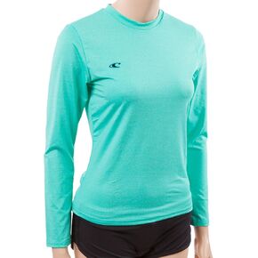 O'Neill Women's 24/7 Hybrid Long Sleeve Sun Tee 2XLT Seaglass (4676IL)