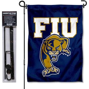 College Flags & Banners Co. Florida International Panthers Garden Flag with Pole Stand Holder