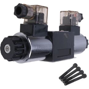 IEQFUE 24V 3-Position 4-Way Solenoid Control Valve RPE3-063C11/02400E1 Compatible with Argo-Hytos 21GPM 5100Psi