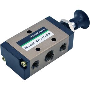4R210-085 Way Pneumatic Air Hand Lever Operated Valve Solenoid Valve Port 1/4" Manual Control Valves