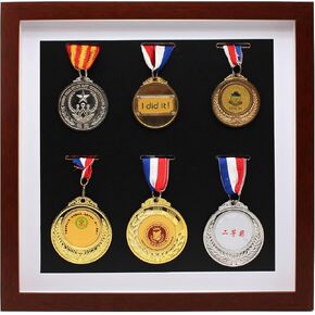 WANLIAN Medal Display, Wooden Display Stand, Perfect for Displaying Medals, Suitable for Medal Holders and All Athletes (12x12)