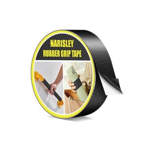 Rubber Grip Tape, Ultra Strong Waterproof Anti Slip Tape with Textured Adhesive for DIY Tools & Gadgets, Customizable for Enhanced Comfort & Safety (1In x 16.5Ft, Black)