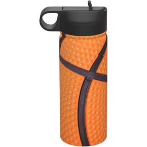 Cow Print Water Bottle with Straw, Animal Cow Insulated Stainless Steel Water Bottles Vacuum Water Bottle Travel Leak Proof Water Bottles for Gym Sports Hiking Camping, 18 Oz