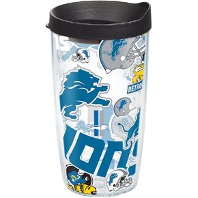 Tervis Made in USA Double Walled NFL Detroit Lions Insulated Tumbler Cup Keeps Drinks Cold & Hot, 16oz, All Over
