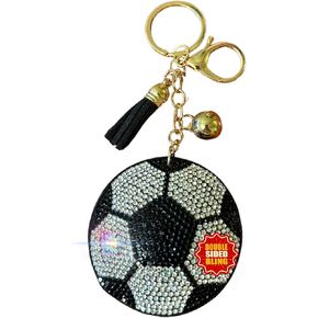 Popfizzy Bling Keychains for Women and Girls, Sparkly Purse Charm, Rhinestone Bag Charm, Cool Gifts for Women, Double Sided