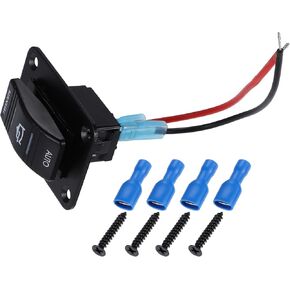 3 Way 20A 4Pin Rocker Bilge Pump Switch Panel with LED Light/Front/for Car Boat Trucks/Waterproof Plastic / 1 Set Black