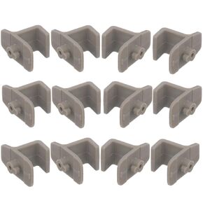 Replacement Shelf Clips for Turbo Air Freezers & Refrigerators, Gray Plastic Shelf Clips, 12-Pack (12)