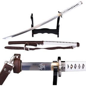 Lyuesword Japanese Handmade Walking Dead Sword-Michonne's Katana Zombie Killer Full Tang Battle Ready