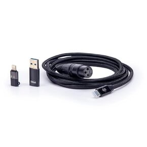 XLR to USB-C Cable, USB C to A Adapter, USB C to Light-ening Adapter