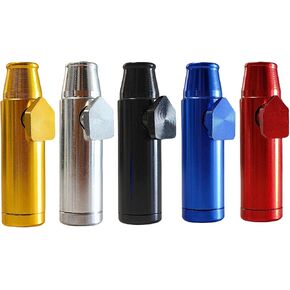 5 Pack Mini Pepper Shaker Premium Metal Spice Dispenser and Sweetener Portable Travel Storage (Anodized Aluminum)(Color: Gold, Silver, Black, Blue, Red)