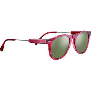 Serengetti Amboy Shiny Gunmetal Red Streaky C18008 Acetate, Multi, One Size