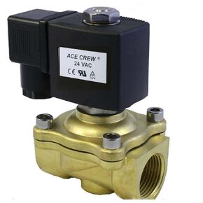 AceCrew Solenoid Valve 3/4 inch NPT 24 VAC Normally Open for gas, air & fluid