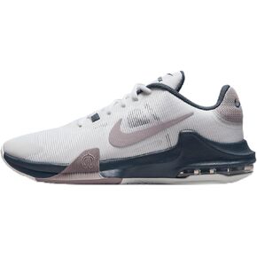 Nike Impact 4 Basketball Shoes (DM1124-102, White/Armory Navy/Football Grey/Light Violet Ore) Size 9