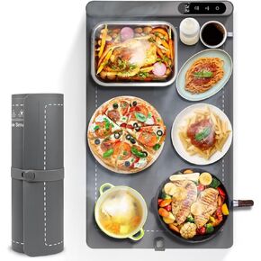 Food Warmer, Food Warming Mat for Parties Buffet, with 6 Temperature Setting, Graphene Heating, Nano Silicone, Roll Up for Storage
