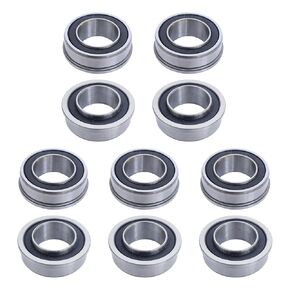 10Pcs 20x35x11mm Flanged Deep Groove Ball Bearings F6003-20/2RS ABEC-3 Double Sealed Bearings Steel for Household Garden Applicances Machinery