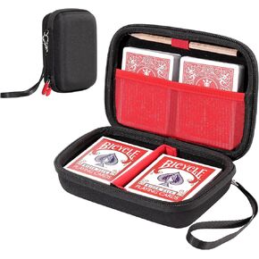 ProCase Hard Playing Card Game Carrying Case, Travel Storage Box Holds 300+ Trading Cards, Bag Holder for Classic Board Game UNO, Five Crowns，SKYJO, PlayMonster and More (Case Only) -Black