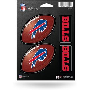Rico Industries NFL Football Buffalo Bills The Quatro Decal Set - 4 Piece Decal Set