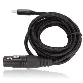Dpofirs USB C to XLR Female Cable, USB C Microphone Cable Type C to XLR Female Mic Link Studio Audio Cord for OS X Wins 98se 2000 Vista Wins7 Wins 8 (2m)