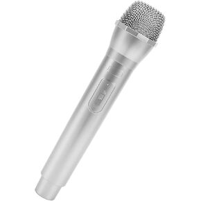 Shanrya Prop Microphone for Singing, Prop Mic Fake Microphone for Singing with 1 X Prop Microphone for Photography Props Replacement for Prop Microphone(Silver)