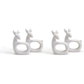 Two's Company Oh Deer! Set of 4 Reindeer Napkin Ring
