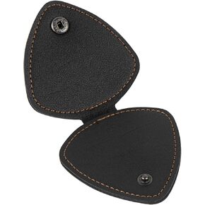 Guitar Leather Guitar Pick Holder, Guitar Pick Case Bag, Plectrum Case Bag, Pick Cover(Black)