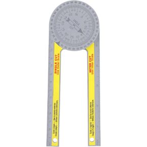 Walfront Miter Saw Protractor Portable 360 Degree Plastic Pusher Angle Finder Gauge 3D Building Angle Ruler Tool for Carpenters Plumbers, Gauges
