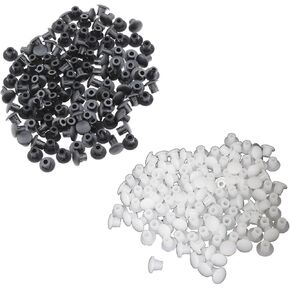 Plastic hole plugs 5mm（3/16“） license plate hole plugs screw hole plugs shelf hole plugs For bookshelf nail holes, tube covers, cabinets furniture accessories (120 white +120 black) -240pcs