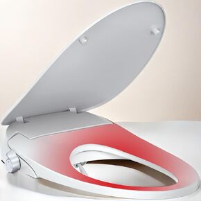 Elongated Electric Heated Bidet Toilet Seat - Ultimate Comfort and Hygiene, Power cord length 43.3 inch